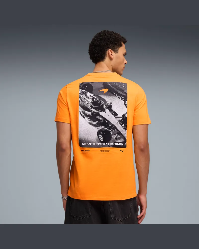Puma T-shirt con grafica McLAREN RACING da uomo, Abbigliamento, Arancione Orange