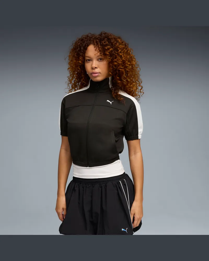 Puma Giacca sportiva con zip T7 da donna, Abbigliamento, Nero Black