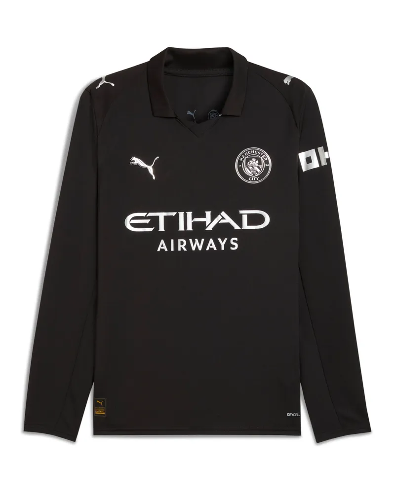 Puma Maglia gara Away a maniche lunghe Manchester City 25/26 da uomo, Accessori, Nero Black