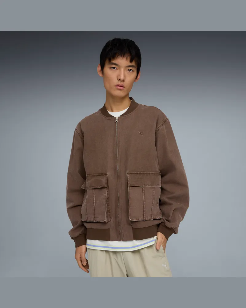 Puma Giacca bomber .NOW da uomo, Abbigliamento, Marrone Brown