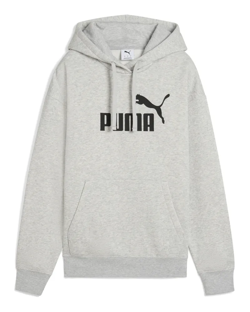 Puma Felpa con cappuccio con logo Essentials No. 1 da donna, Abbigliamento, Grigio Gray
