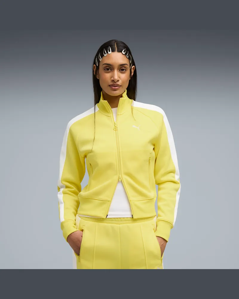 Puma Giacca da corsa corta T7 ALWAYS ON da donna, Abbigliamento, Giallo Yellow