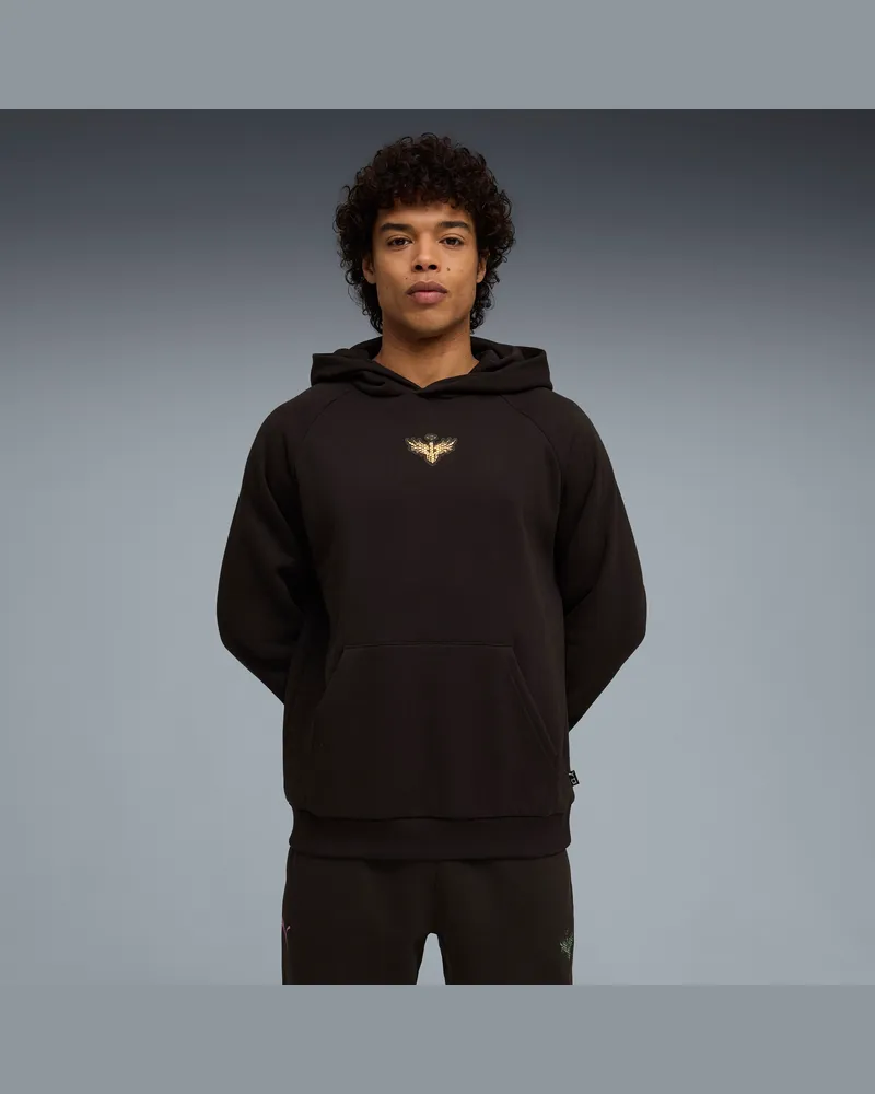 Puma Felpa da basket con cappuccio Melo Alwayz On 1 da uomo, Abbigliamento, Nero Black