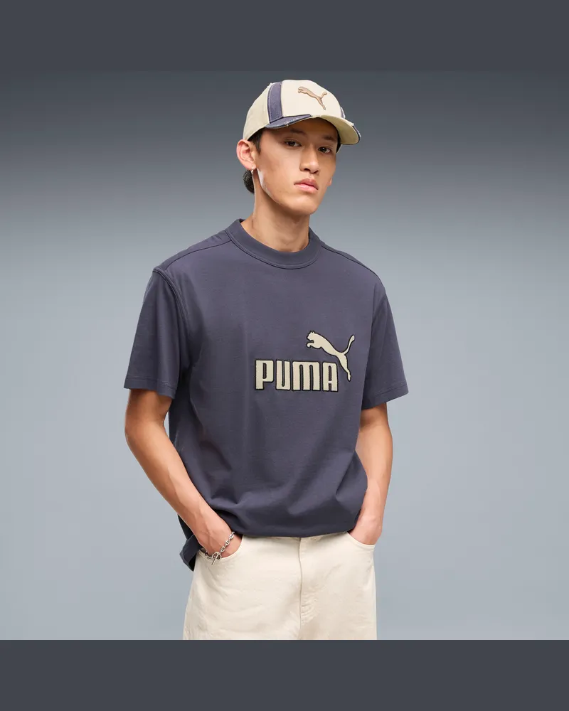 Puma T-shirt Essentials Elevated No.1 dal taglio morbido da uomo, Accessori, Grigio Gray