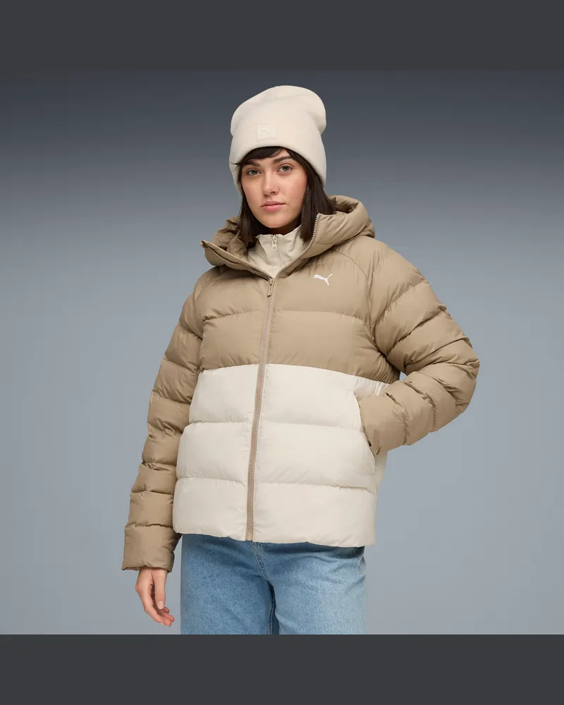 Puma Giacca con cappuccio Mono da donna, Abbigliamento, Bianco White