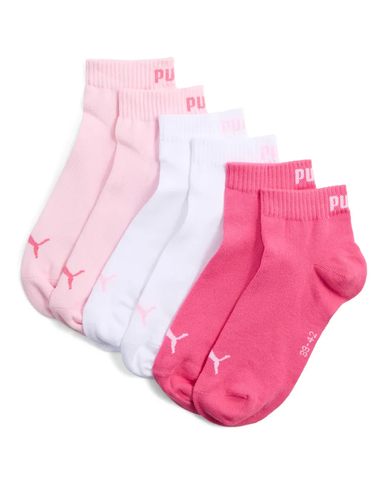 Puma Calzini corti unisex (confezione da 3), Abbigliamento, Rosa Pink