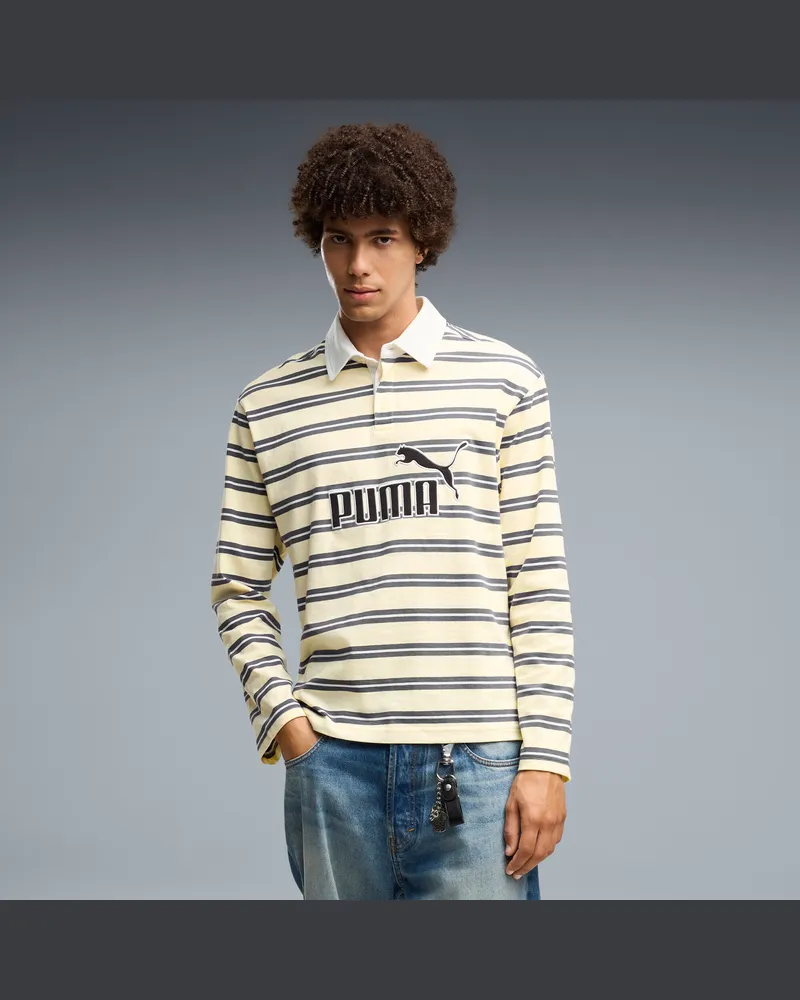 Puma Polo da rugby Essentials Elevated N. 1 dal taglio morbido da uomo, Abbigliamento, Giallo Yellow