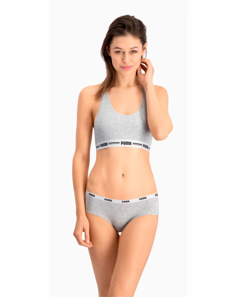 Puma Slip hipster  da donna in confezione da 2, Abbigliamento, Grigio Gray