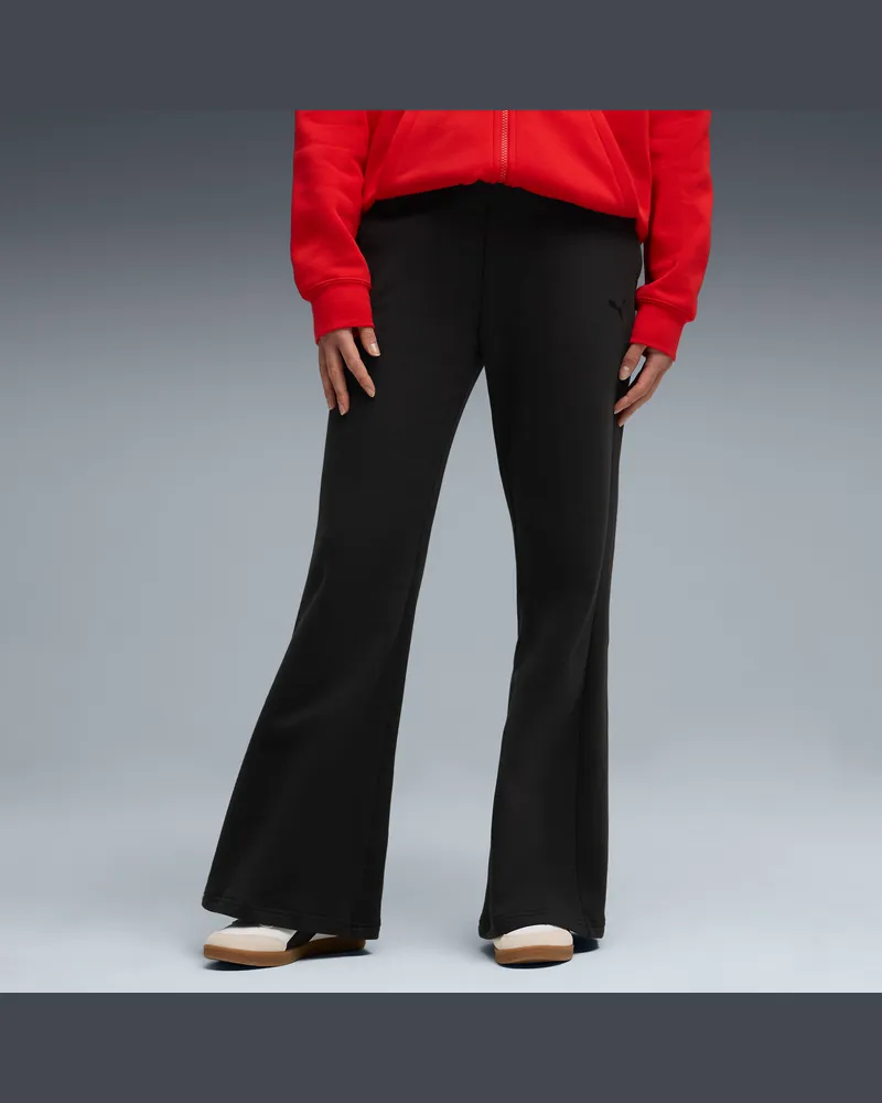 Puma Pantaloni dritti a vita alta HER da donna, Abbigliamento, Nero Black
