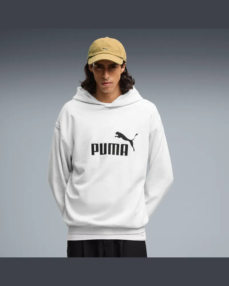 Puma Felpa con cappuccio dal taglio morbido Essentials Elevated No. 1 da uomo, Abbigliamento, Bianco White