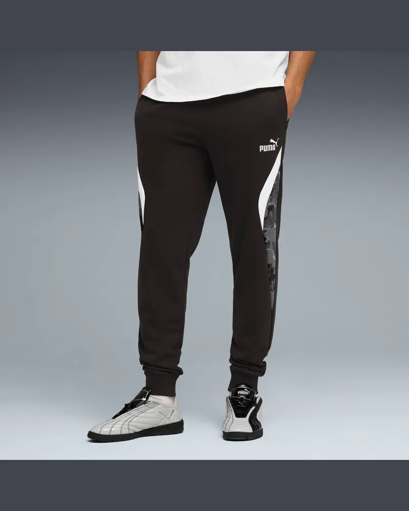 Puma Pantaloni della tuta Camo da uomo, Abbigliamento, Nero Black