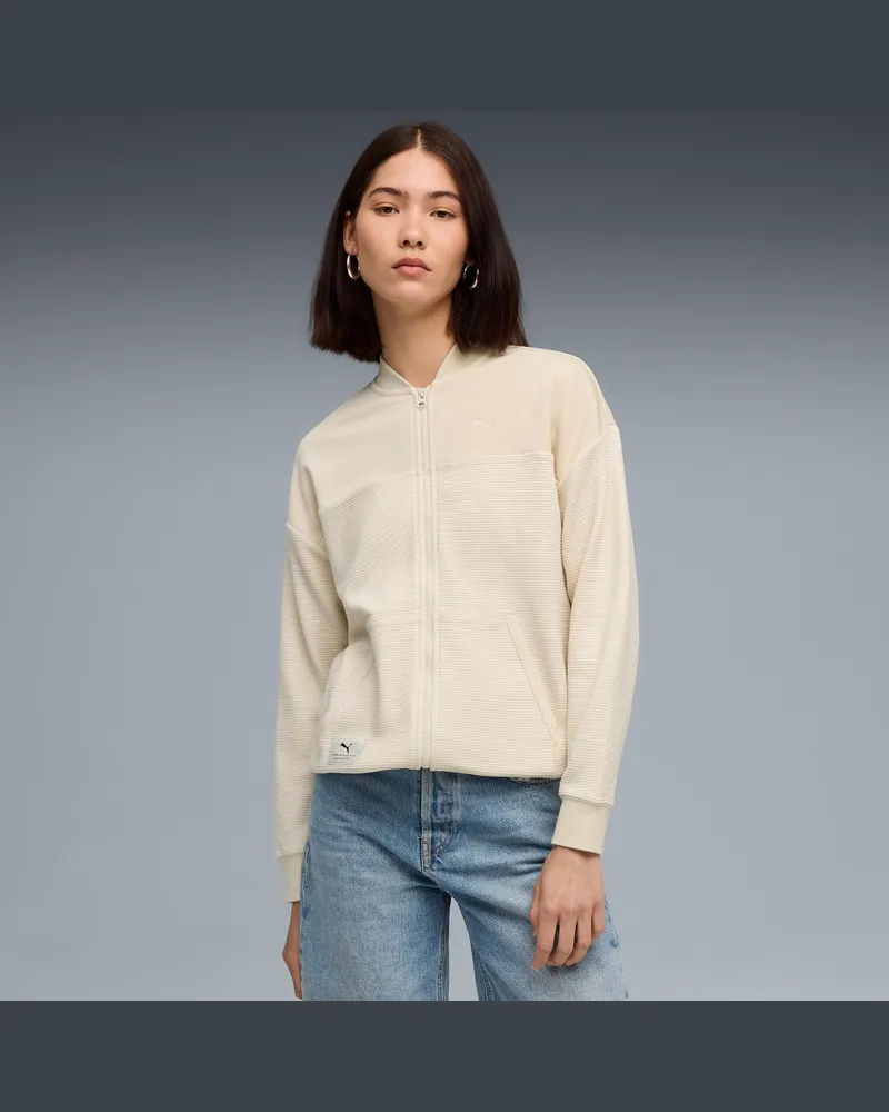 Puma Giacca con zip Class da donna, Abbigliamento, Bianco White