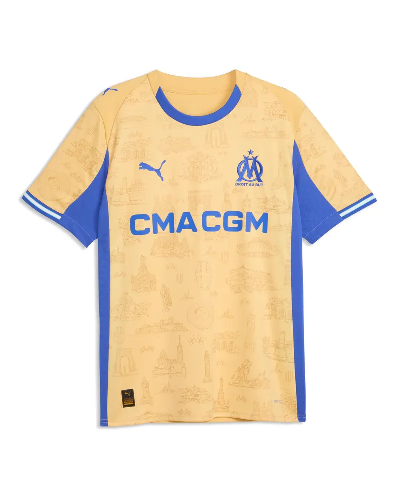 Puma Maglia edizione speciale Olympique de Marseille da uomo, Accessori, Oro Gold