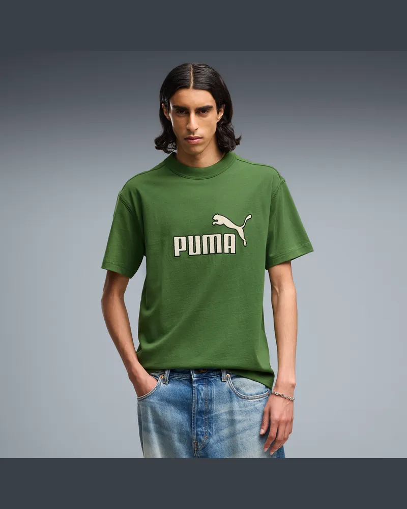 Puma T-shirt Essentials Elevated No.1 dal taglio morbido da uomo, Accessori, Verde Green
