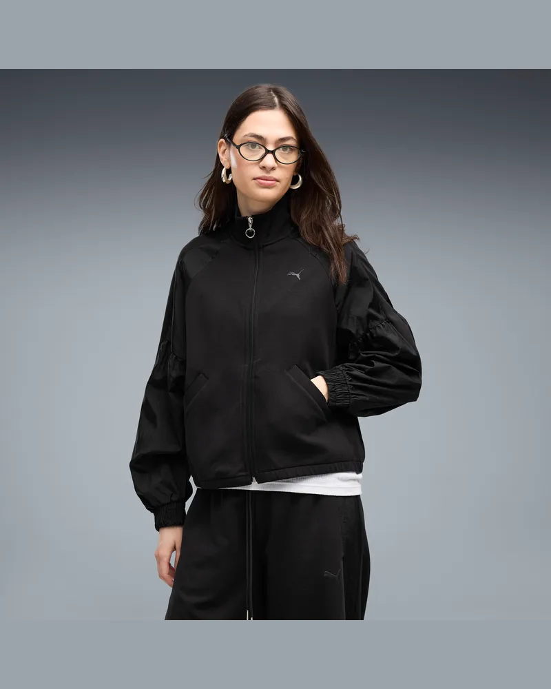 Puma Giacca con zip HER dal taglio morbido da donna, Abbigliamento, Nero Black