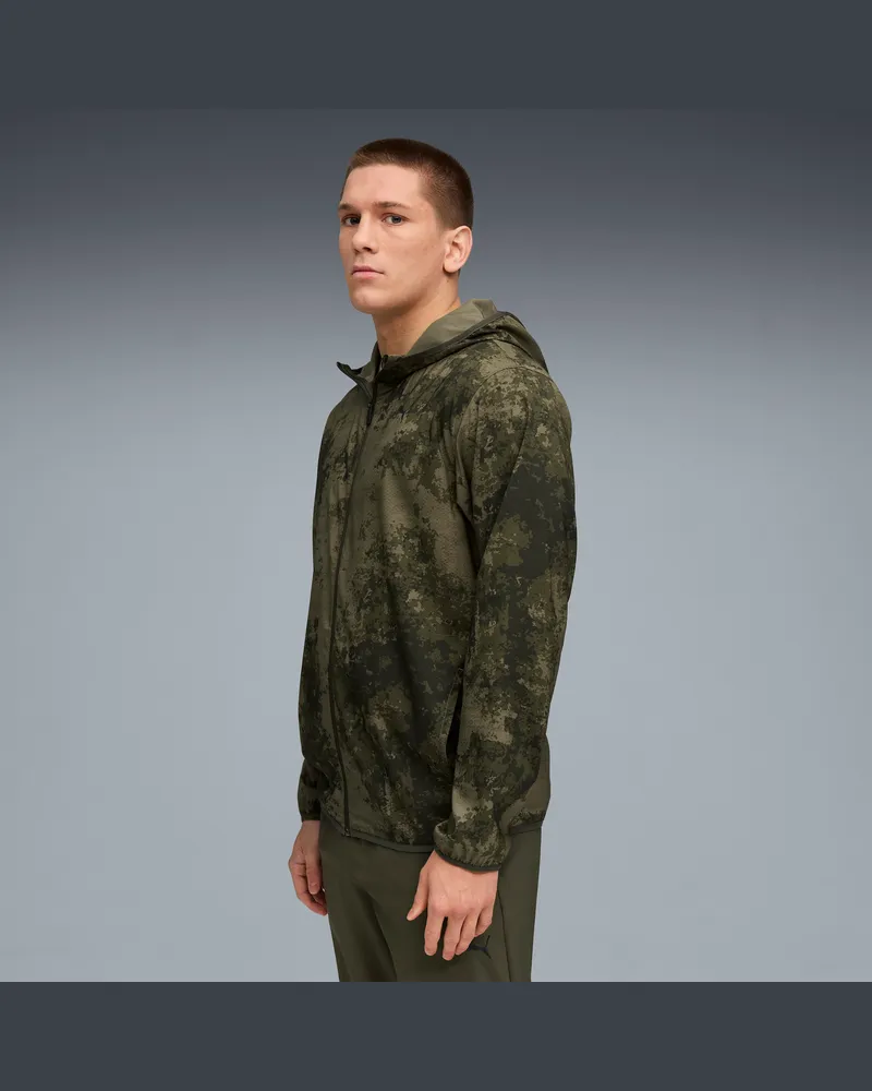 Puma Giacca in tessuto AOP TAD ESSENTIALS da uomo, Abbigliamento, Verde Green