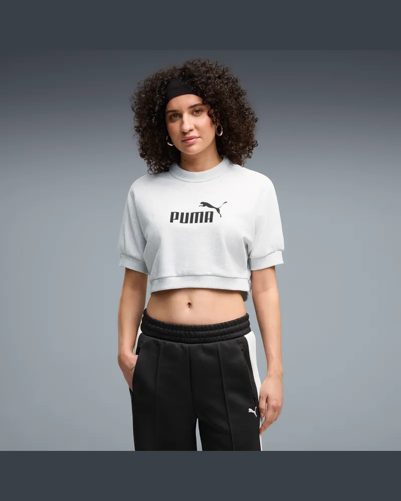 Puma Felpa con logo Essentials Elevated No. 1 dal taglio morbido da donna, Abbigliamento, Bianco White