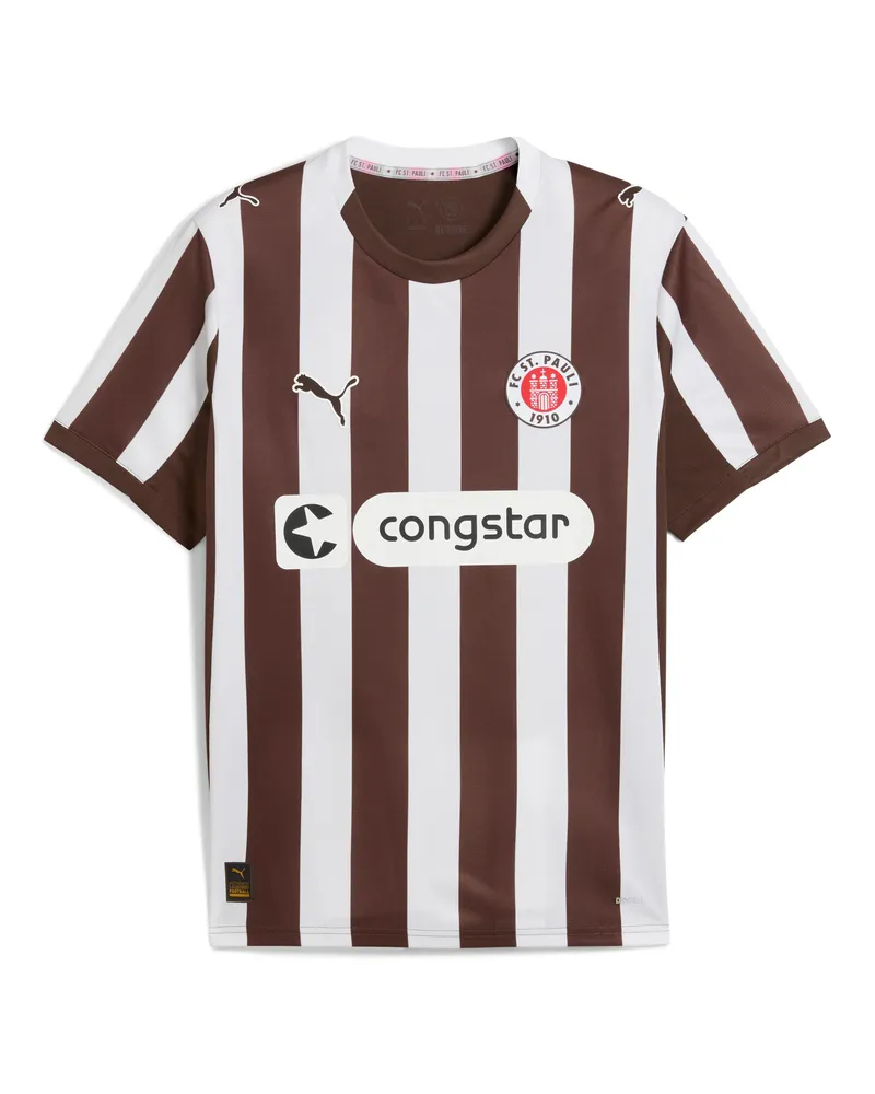 Puma Maglia gara Home FC St. Pauli 25/26 da uomo, Accessori, Marrone Brown