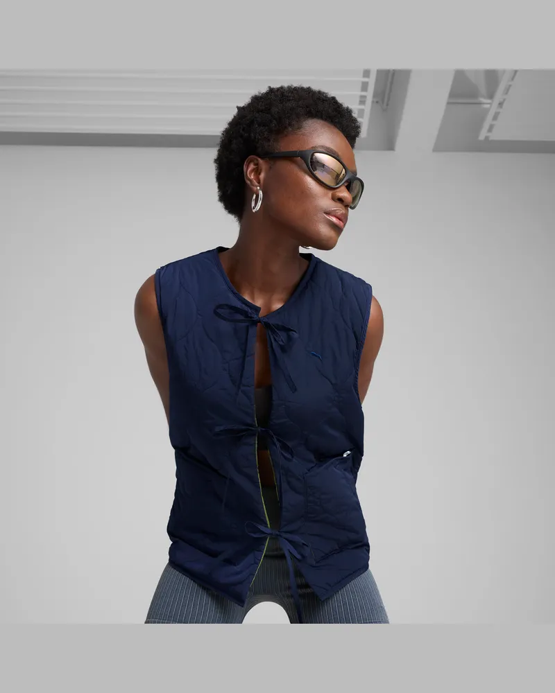 Puma Gilet reversibile YONA da donna, Abbigliamento, Blu Blue