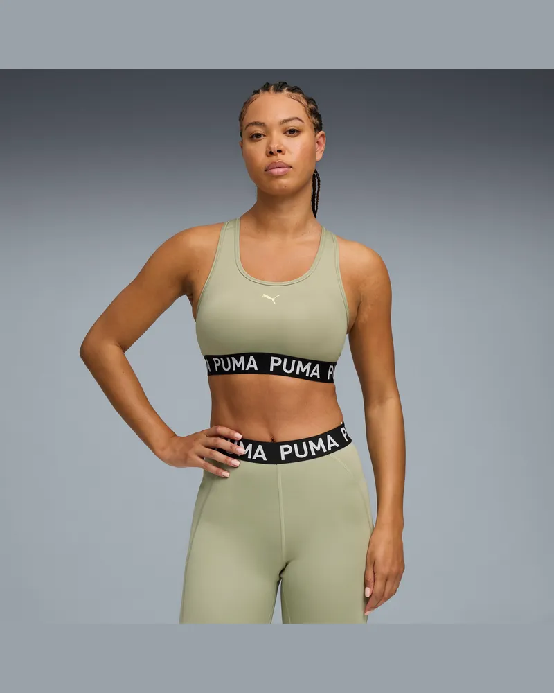 Puma Reggiseno elasticizzato 4KEEPS, Abbigliamento, Verde Green