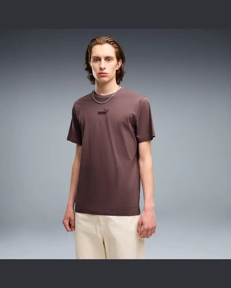 Puma T-shirt Essentials con logo piccolo N. 1 da uomo, Abbigliamento, Marrone Brown