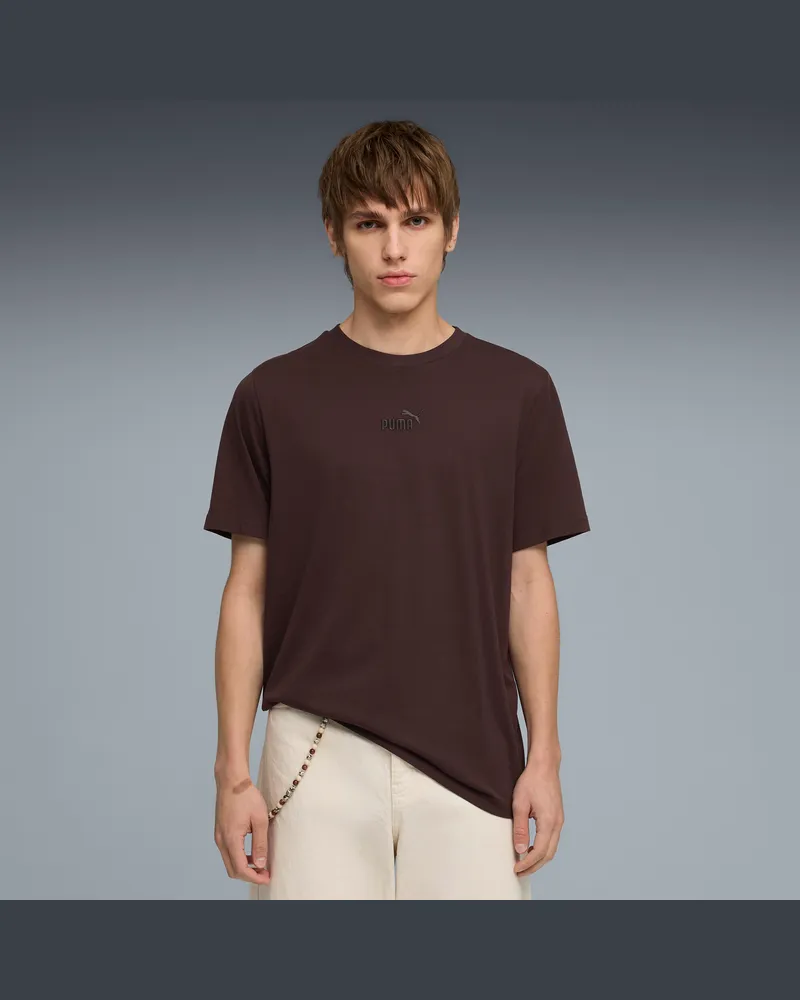 Puma T-shirt Essentials con logo piccolo N. 1 da uomo, Abbigliamento, Marrone Brown