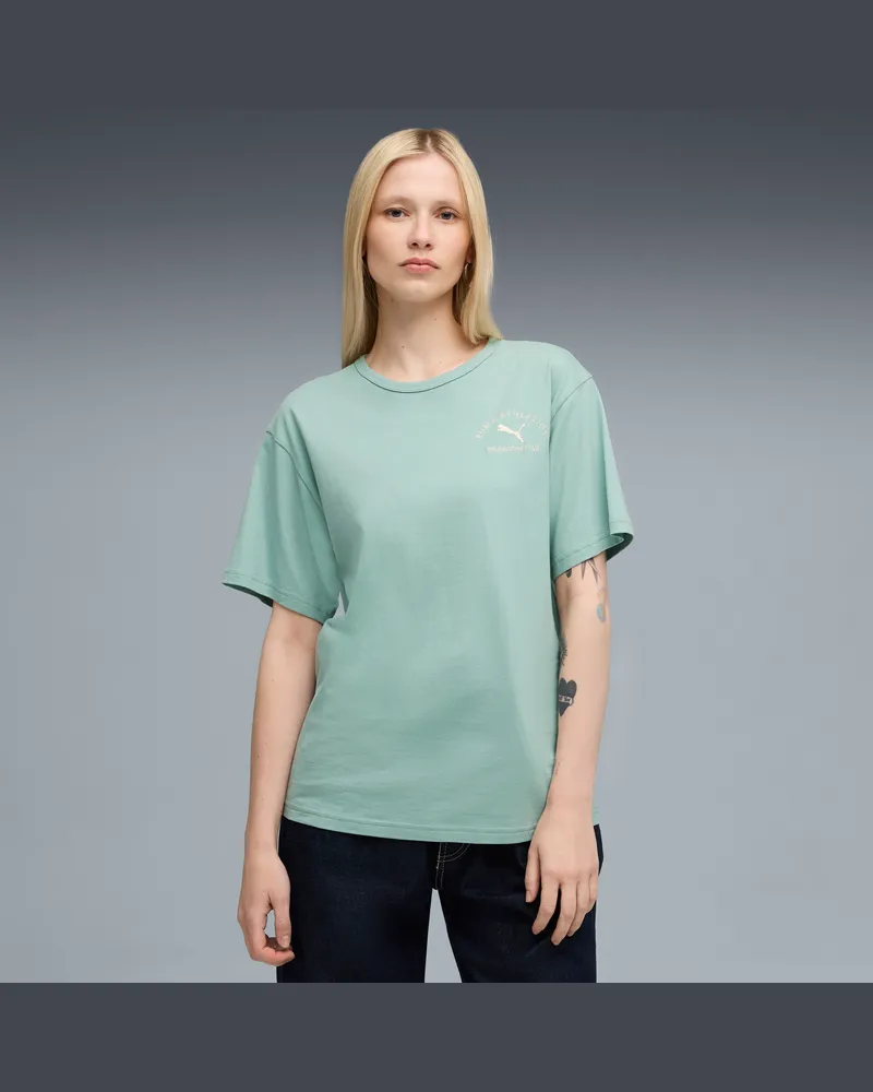 Puma T-shirt  Class dal taglio morbido da donna, Abbigliamento, Verde Green