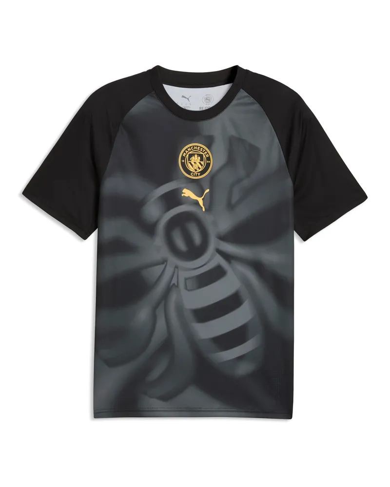 Puma Maglia da riscaldamento Manchester City da uomo, Accessori, Nero Black
