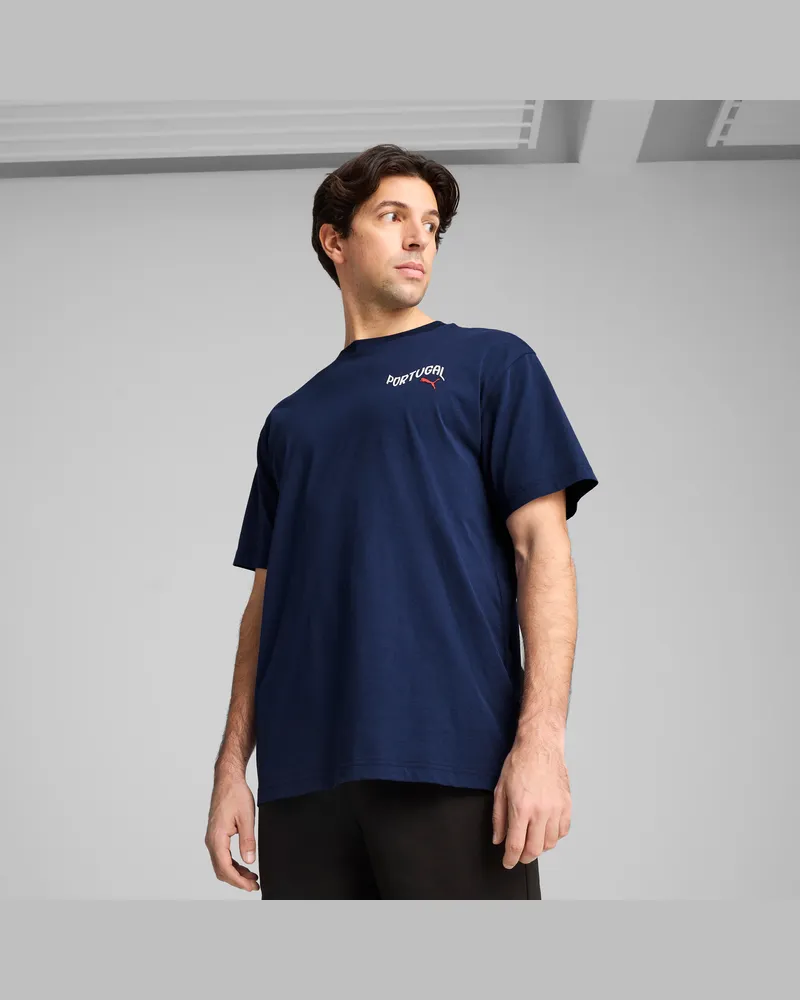 Puma T-shirt Portogallo ftblNRGY+ da uomo, Abbigliamento, Blu Blue
