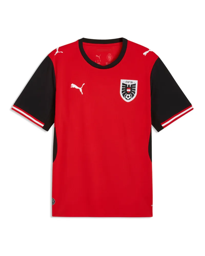 Puma Maglia Home Austria 2026 da uomo, Accessori, Rosso Red