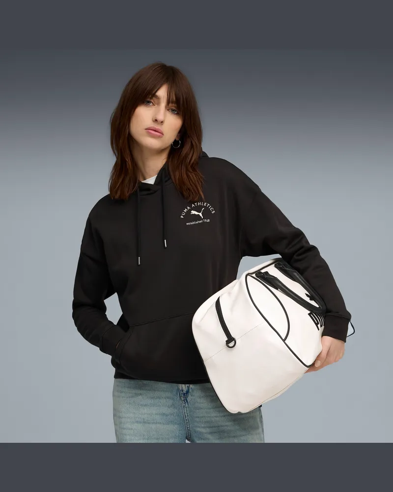 Puma Felpa con cappuccio  Class dal taglio morbido da donna, Abbigliamento, Nero Black