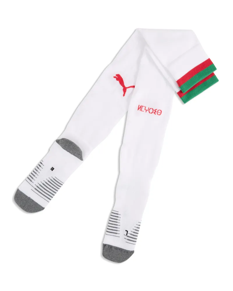 Puma Calzettoni da calcio a righe Marocco 2026 da uomo, Abbigliamento, Bianco White