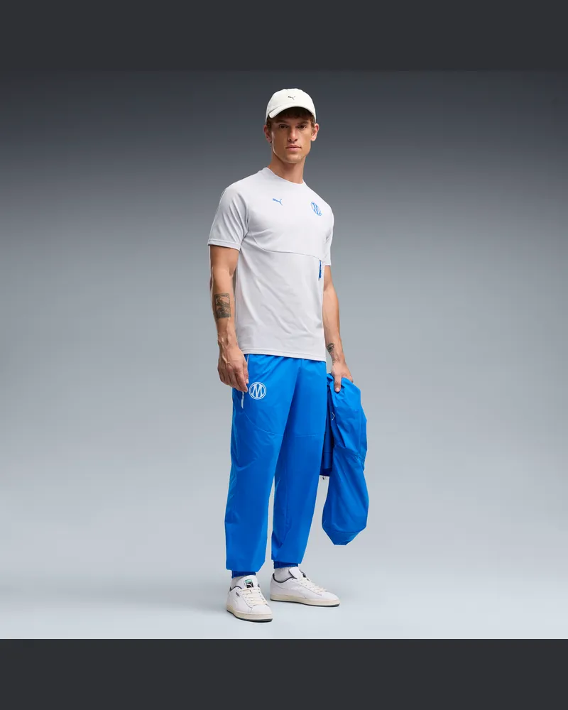 Puma Pantaloni in tessuto Olympique de Marseille TECH da uomo, Accessori, Blu Blue
