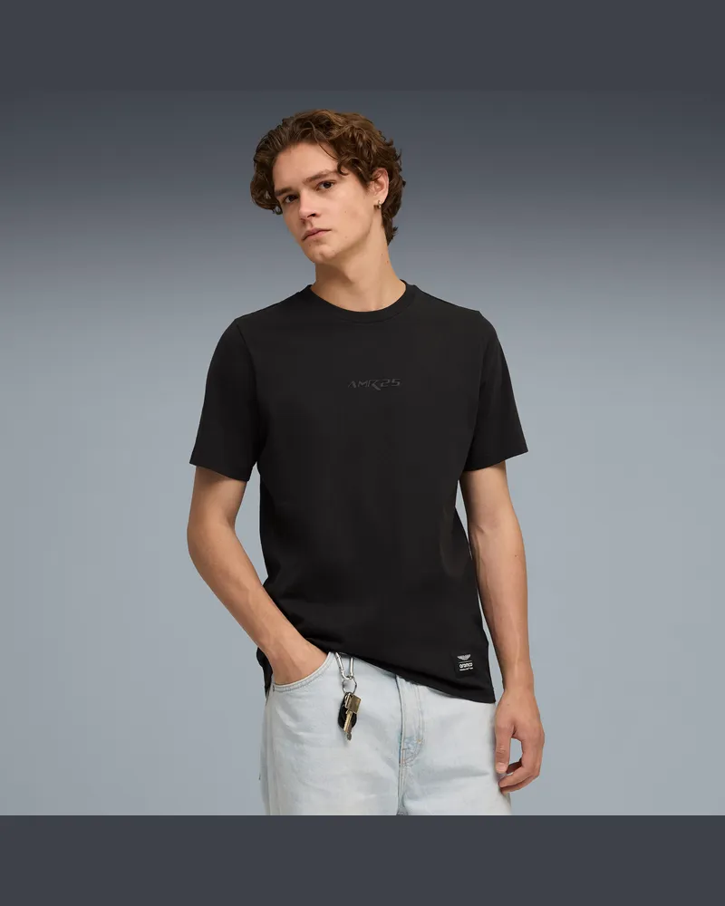 Puma T-shirt con grafica  x ASTON MARTIN ARAMCO F1® TEAM da uomo, Abbigliamento, Nero Black