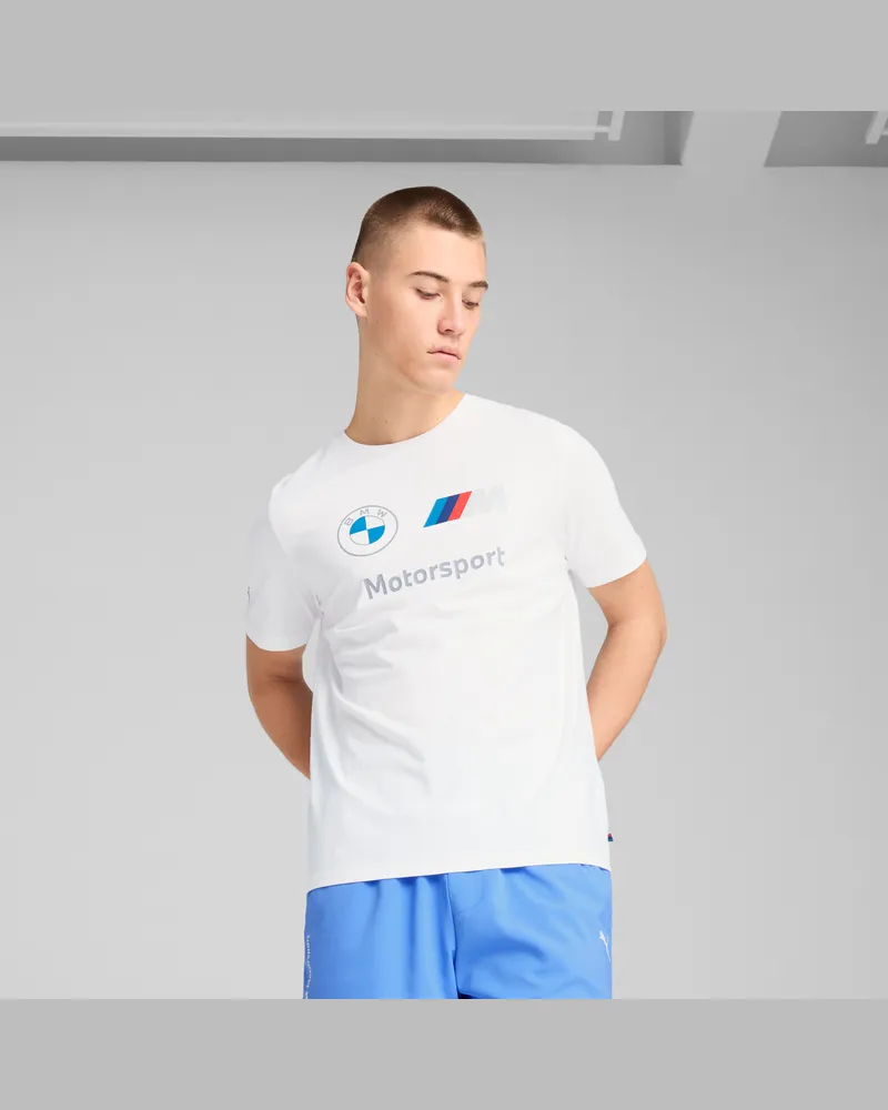 Puma T-shirt BMW M Motorsport Essentials Logo da uomo, Abbigliamento, Bianco White