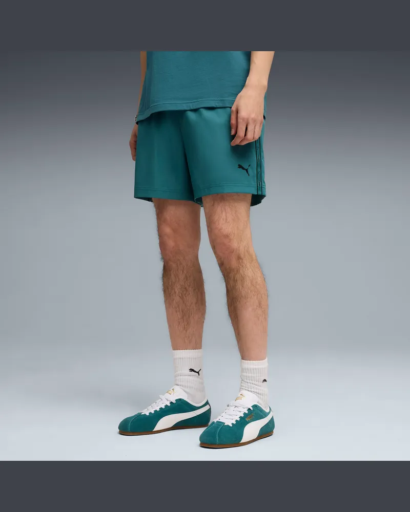 Puma Shorts in tessuto Essentials Tape da 5" da uomo, Accessori, Verde Green