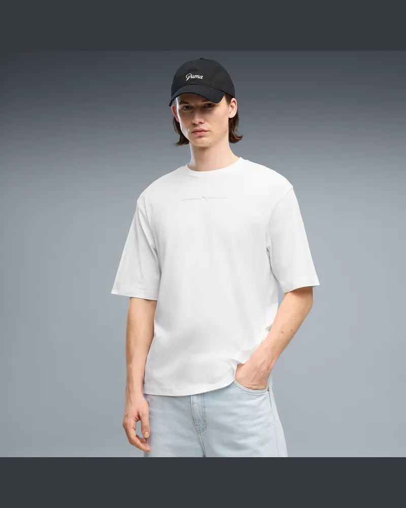 Puma T-shirt da uomo con stampa grafica boxy Foil, Accessori, Bianco White