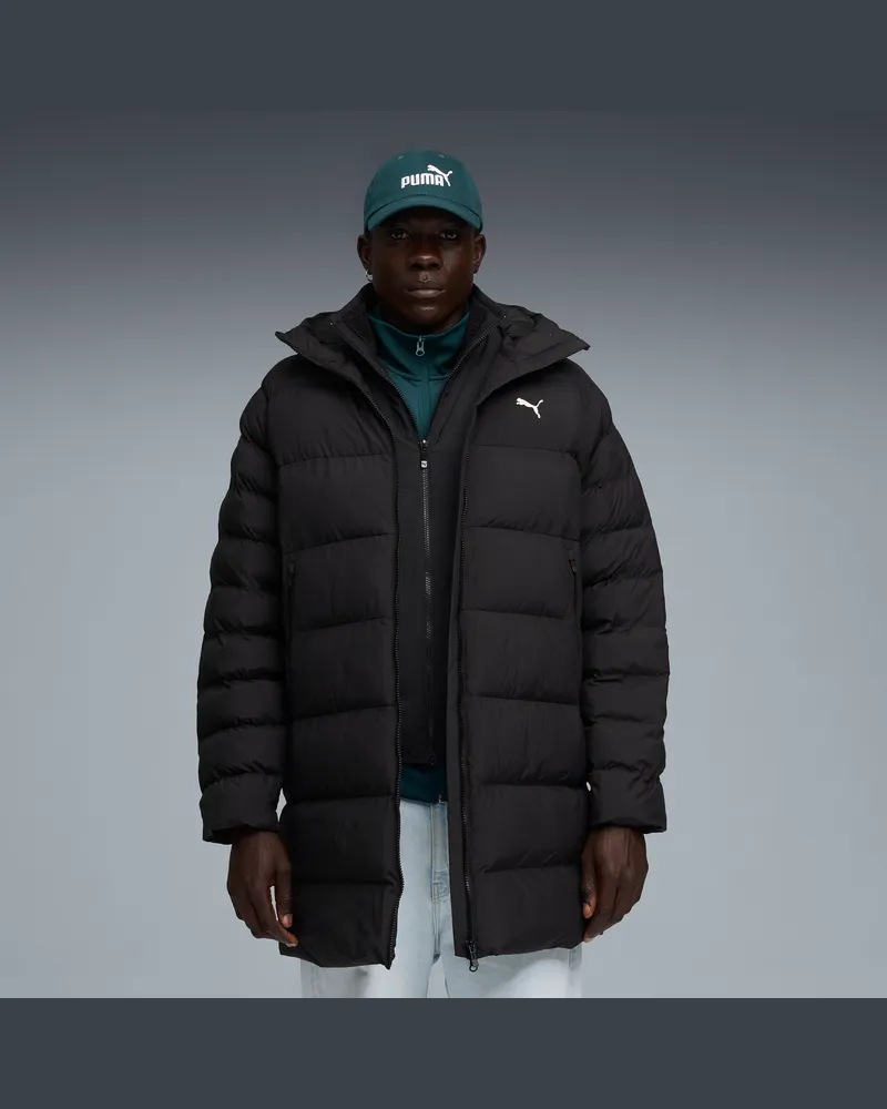 Puma Parka Mono con cappuccio da uomo, Abbigliamento, Nero Black