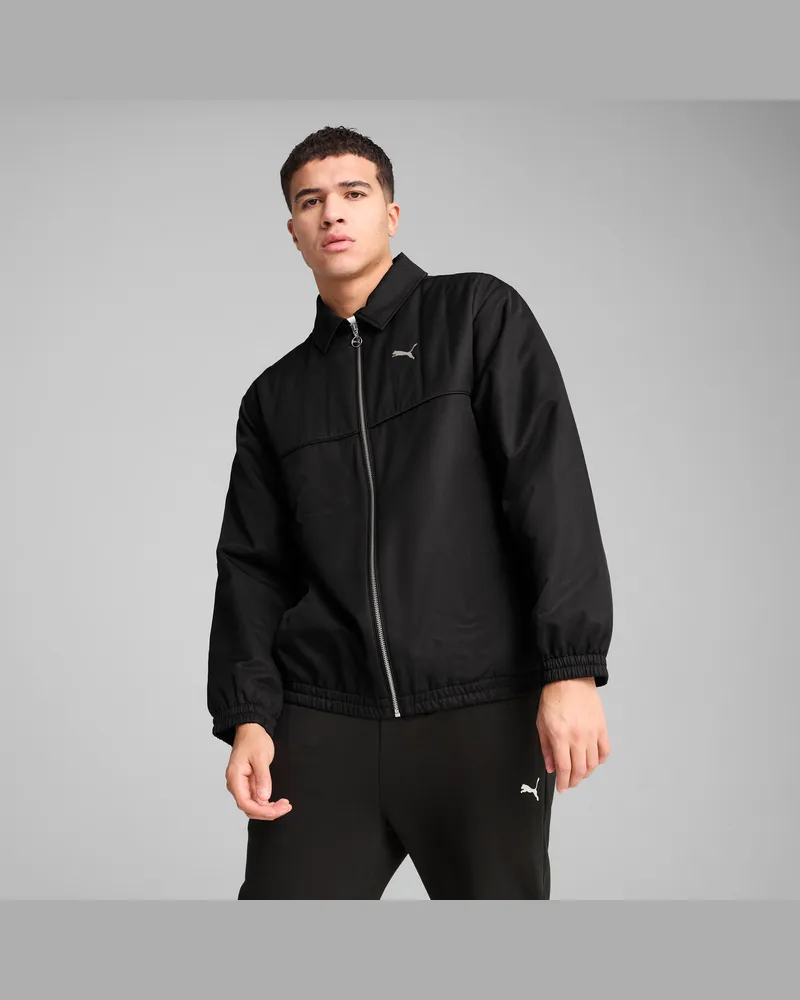 Puma Giacca da calcio stile retrò WARDROBE ESS taglio morbido unisex, Abbigliamento, Nero Black