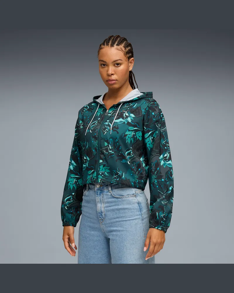 Puma Giacca in tessuto Verde TERRAINS da donna, Abbigliamento Green