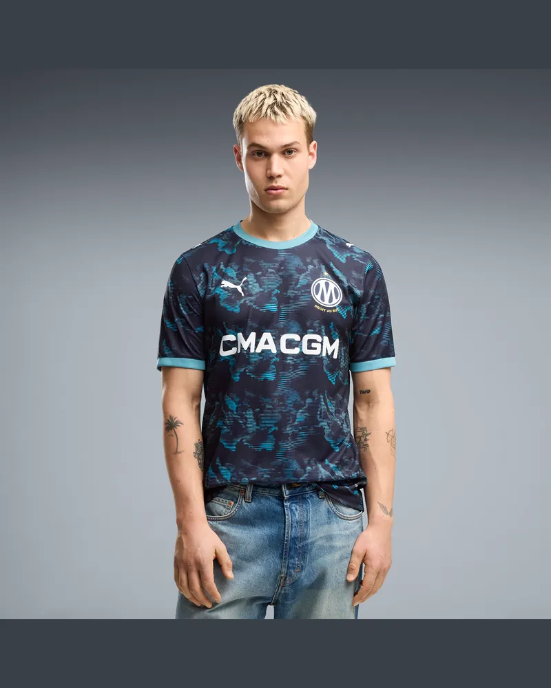 Puma Maglia Away Olympique de Marseille 26/27 da uomo, Accessori, Blu Blue