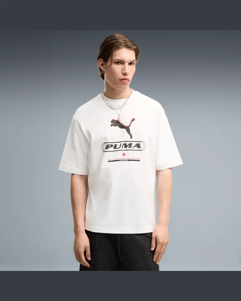 Puma T-shirt con grafica  Sport Street da uomo, Abbigliamento, Bianco White