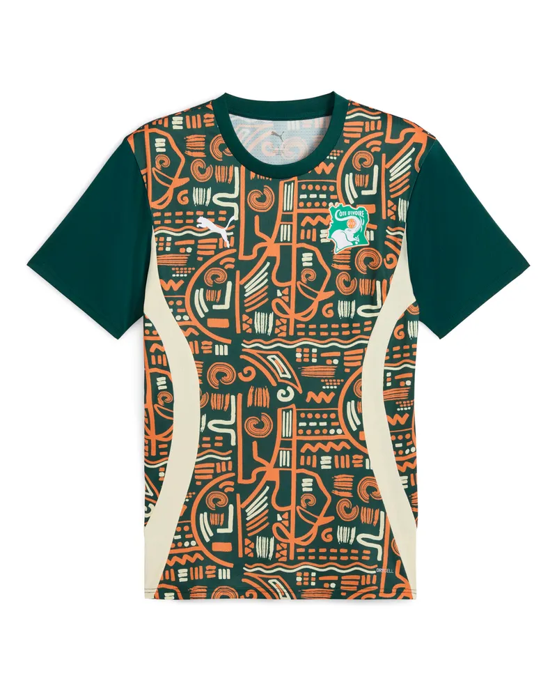 Puma Maglia pre-partita Costa d'Avorio 2025 da uomo, Accessori, Verde Green
