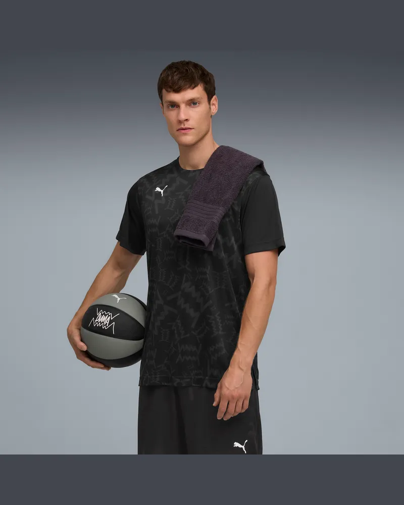 Puma Maglia da basket a maniche corte con grafica teamJAWS da uomo, Accessori, Nero Black