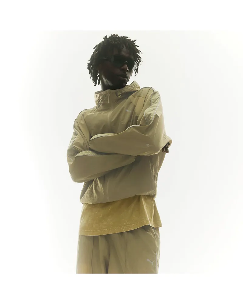 Puma Giacca sportiva Run Culture Collective T7 dal taglio morbido da uomo, Abbigliamento, Marrone Brown