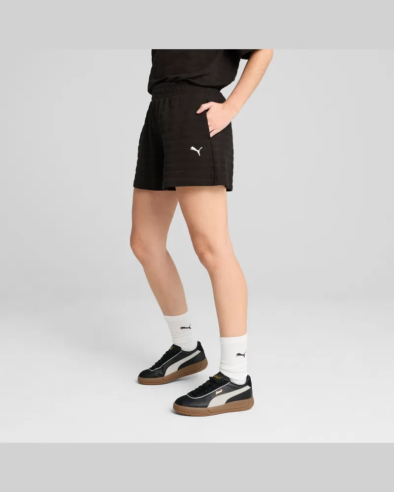 Puma Shorts a vita alta ESS ELEVATED da 5” da donna, Accessori, Nero Black