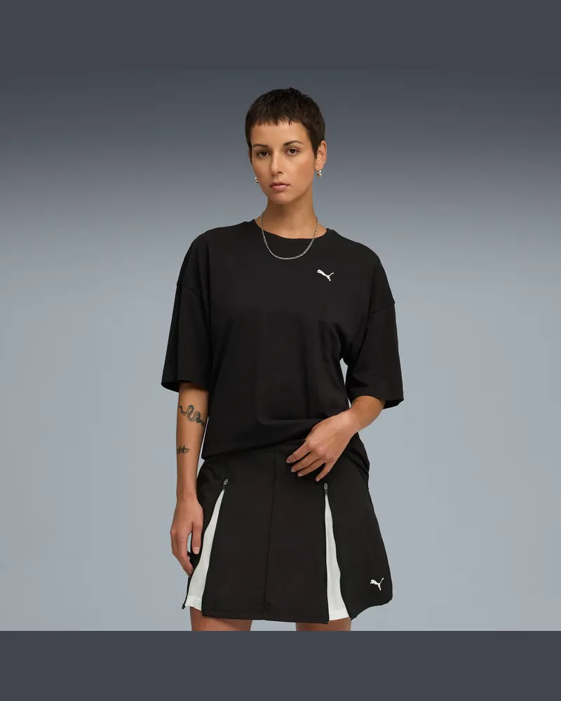 Puma T-shirt oversize Wardrobe Essentials da donna, Abbigliamento, Nero Black