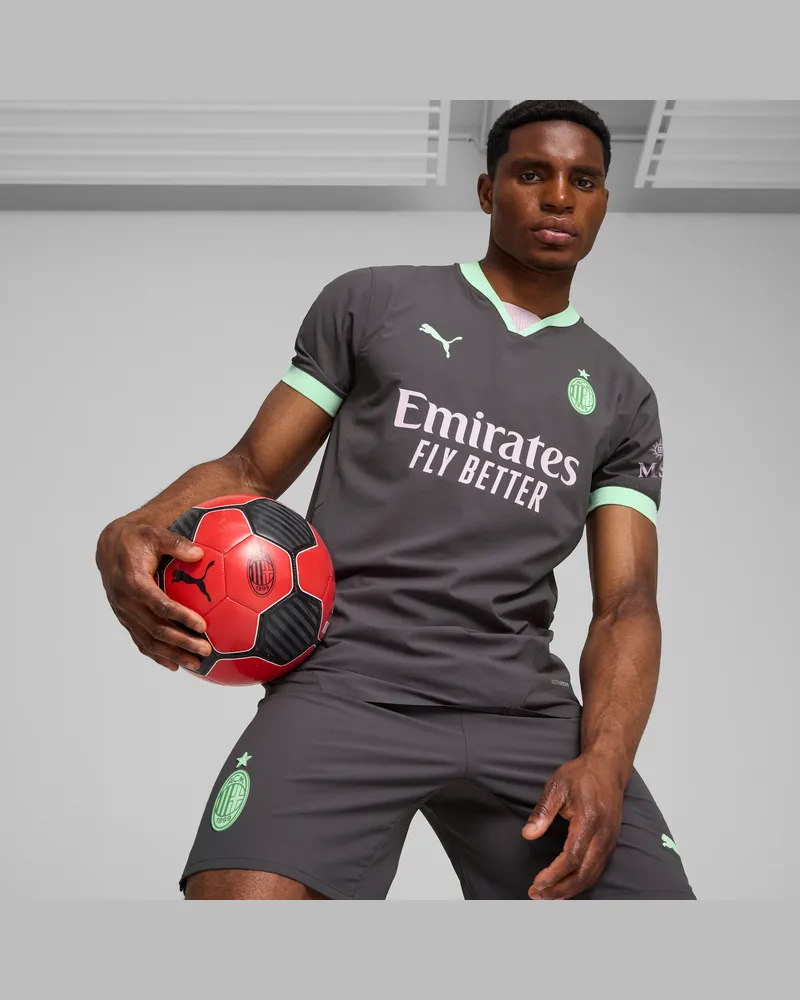 Puma Maglia gara Third AC Milan Authentic 24/25 da uomo, Abbigliamento, Verde Green