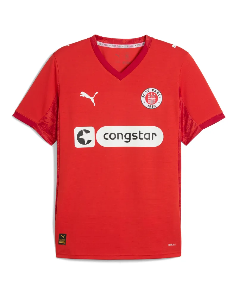 Puma Maglia gara Fourth FC St. Pauli 25/26 da uomo, Accessori, Rosso Red
