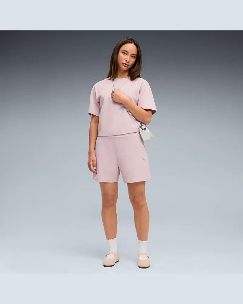 Puma Shorts a vita alta Essentials Elevated da donna, Accessori, Rosa Pink